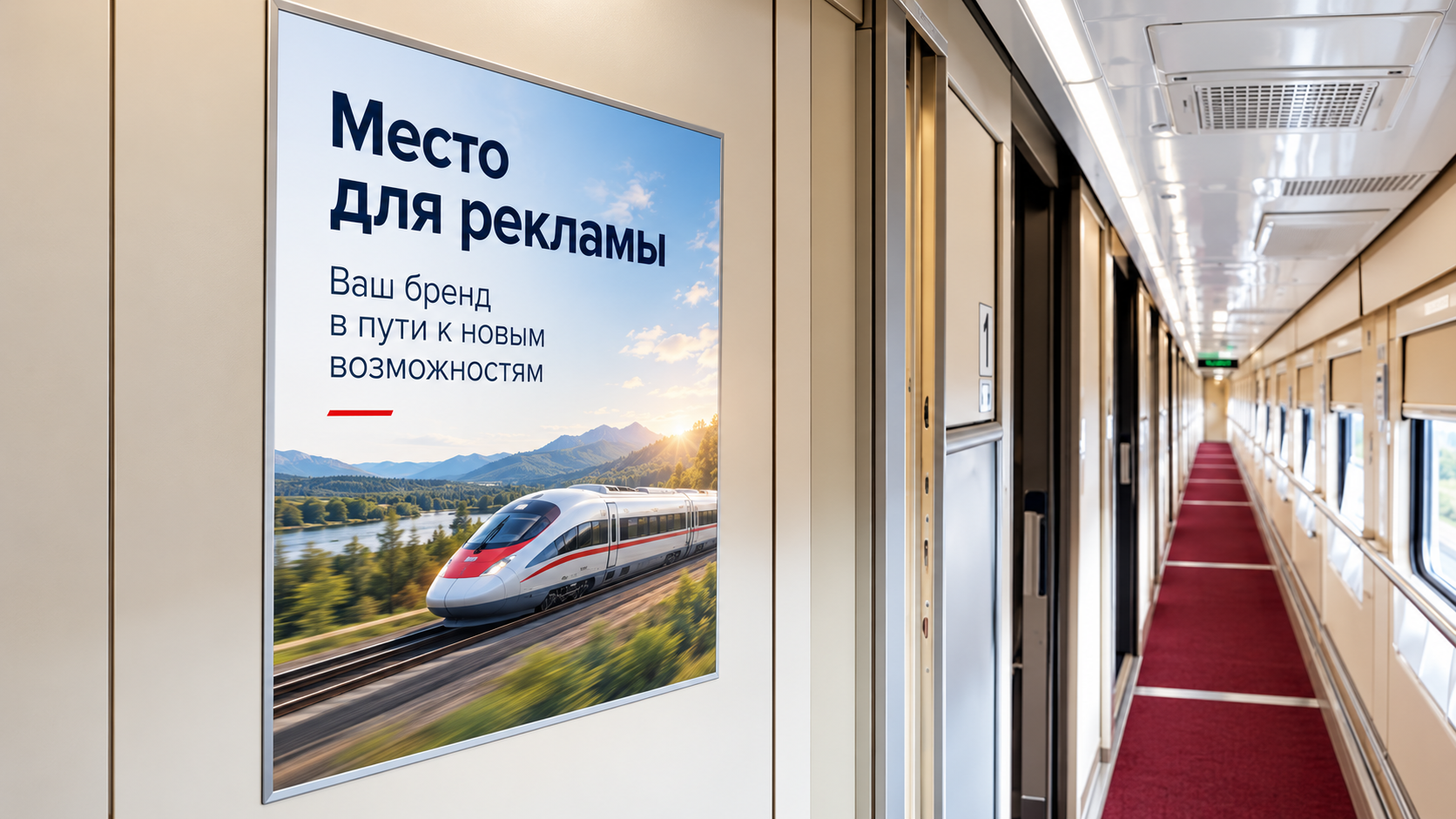 Плакаты на дверях салона вагонов